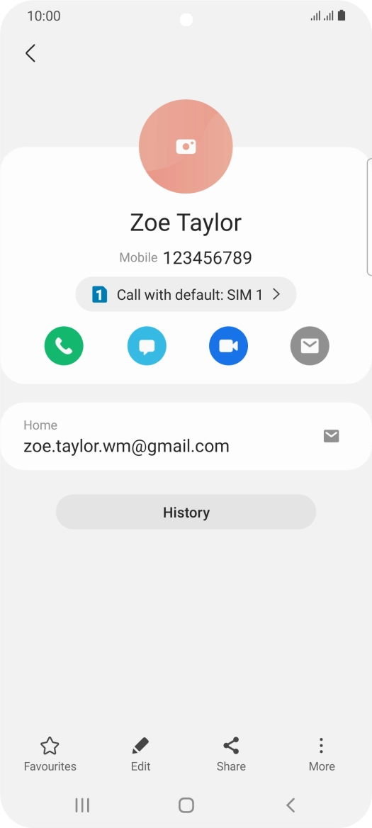 Press the call icon next to the required SIM.