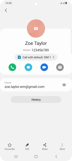 Press the call icon next to the required SIM.