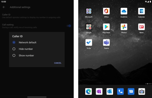 Press Show number to turn on caller identification.