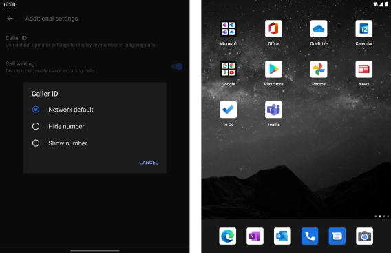 Press Show number to turn on caller identification.