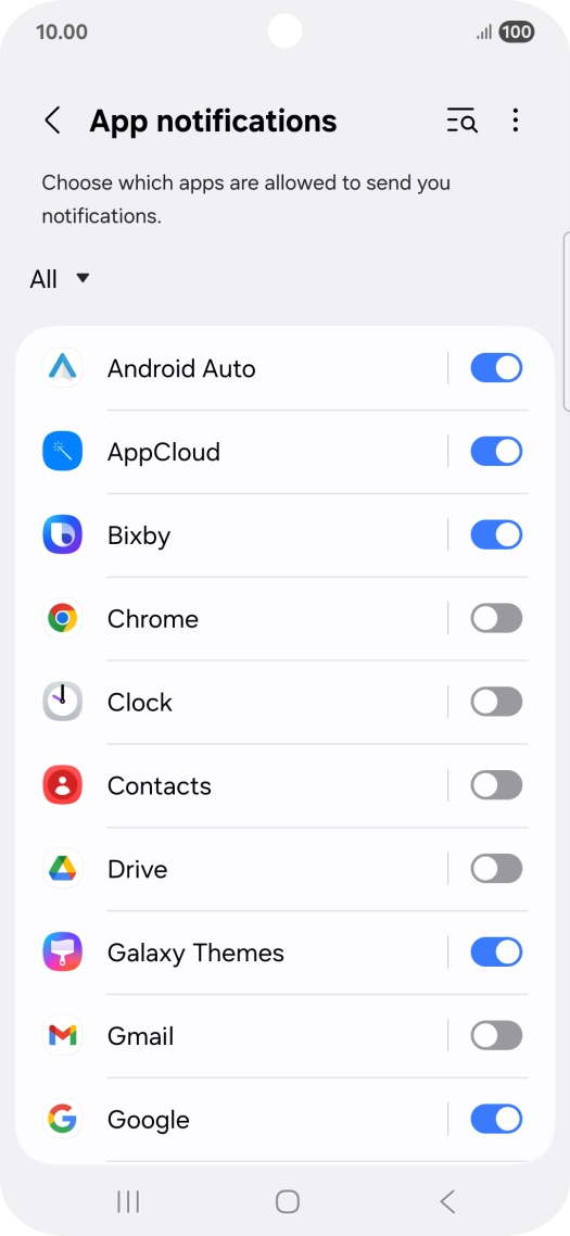 Press the drop down list.