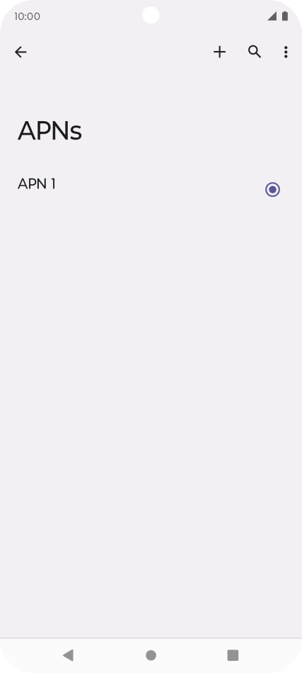 Press the new data connection icon.