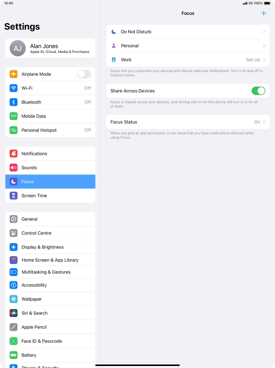 Press Do Not Disturb.