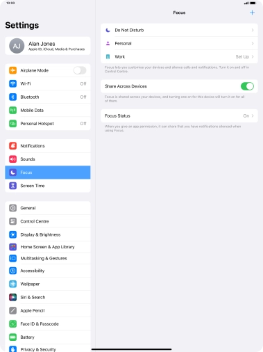 Press Do Not Disturb.