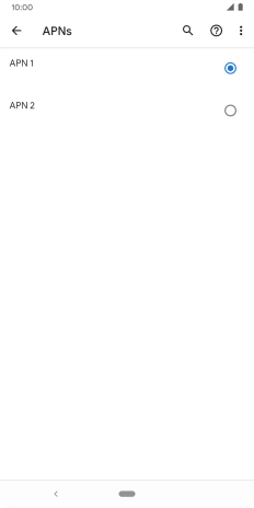 Press the field next to the required data connection to activate it.