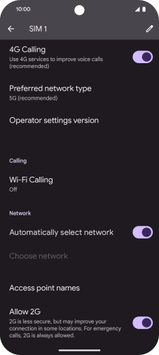 Press the indicator next to 