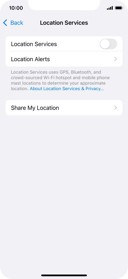 Press the indicator next to 