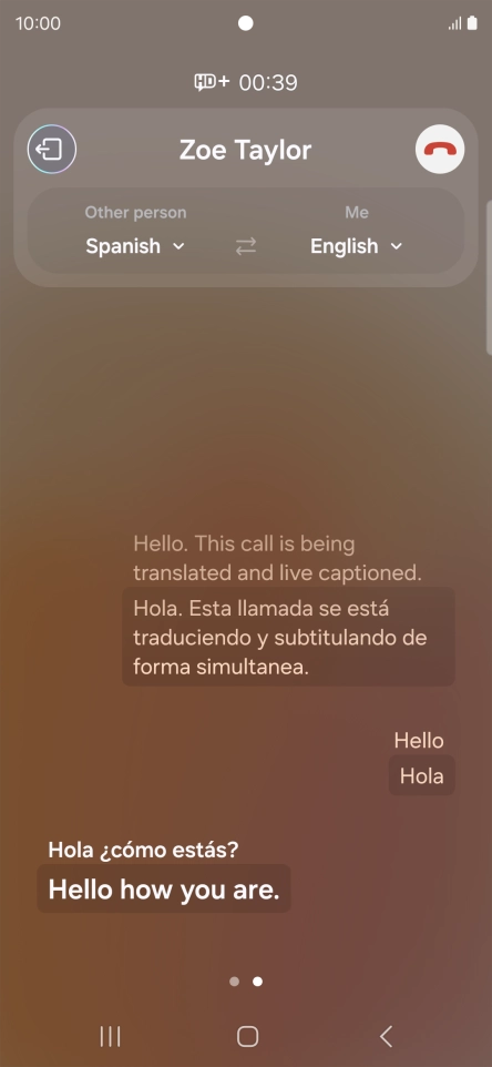 Say the required word or phrase and wait for the translation.