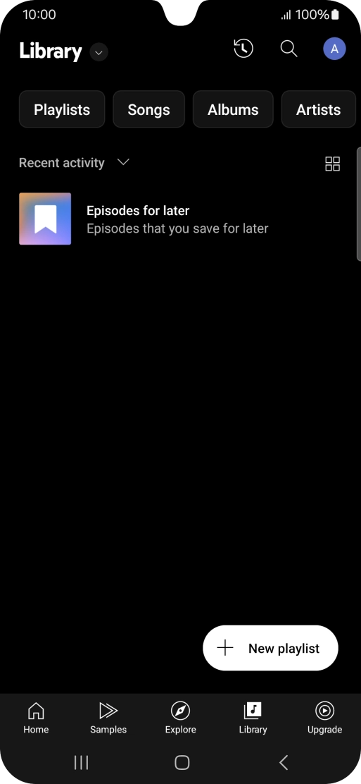 Press the drop down list.