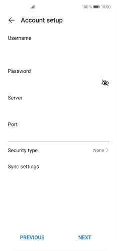 Press Security type.