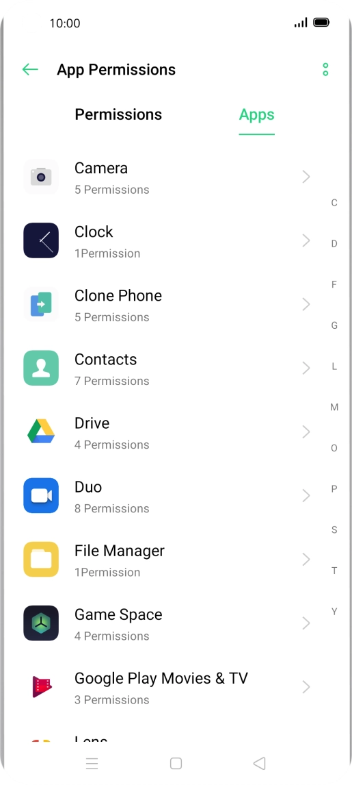 Press the required app.