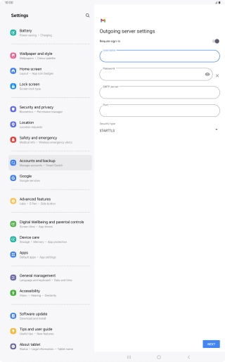 Press the field below 