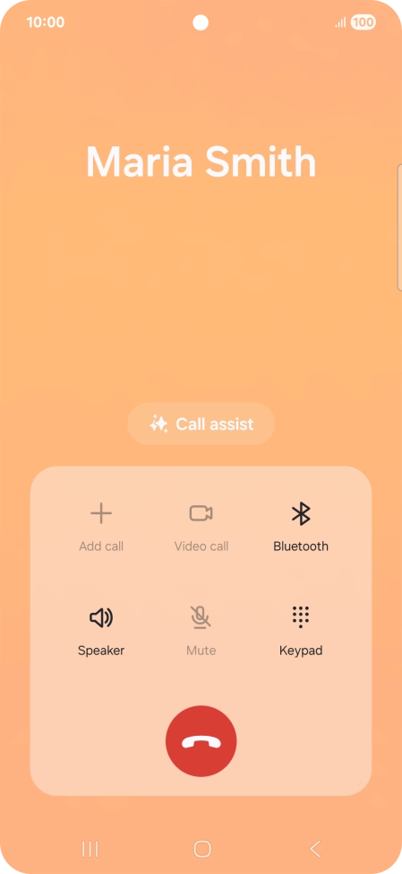 To use Galaxy AI for translation during a call, press Call assist.
