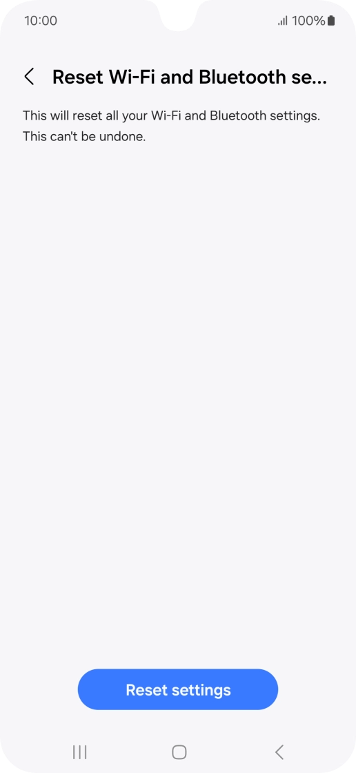 Press Reset settings.