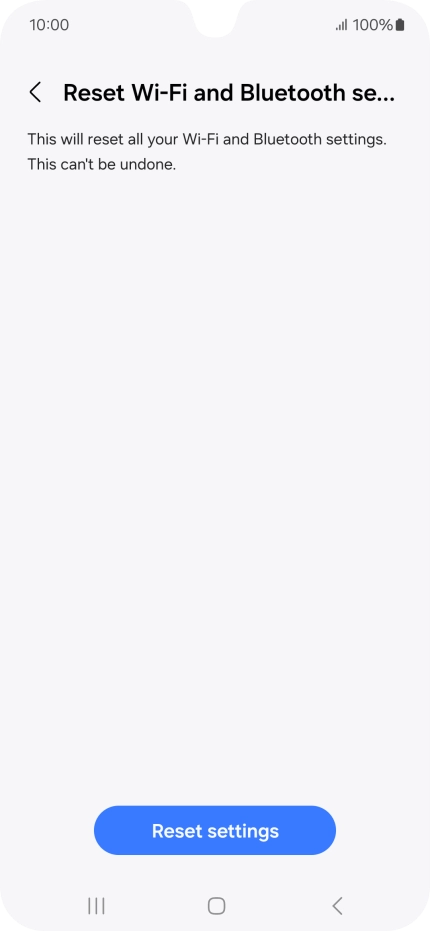 Press Reset settings.
