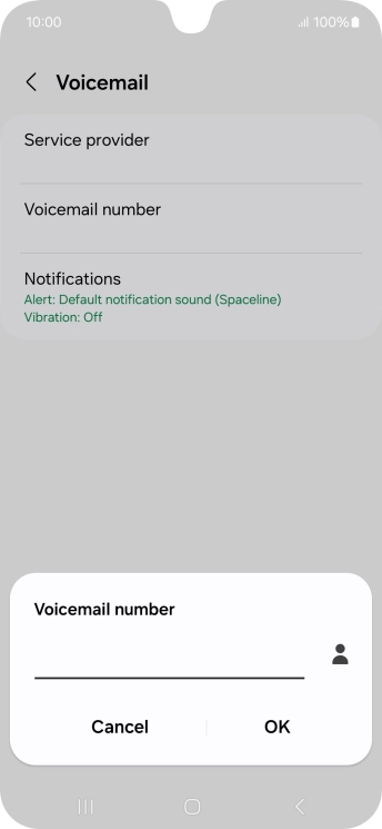 Key in +447953222222 and press OK.