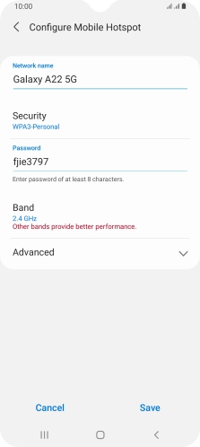 Press the field below 