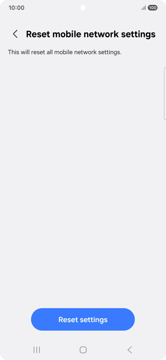 Press Reset settings.