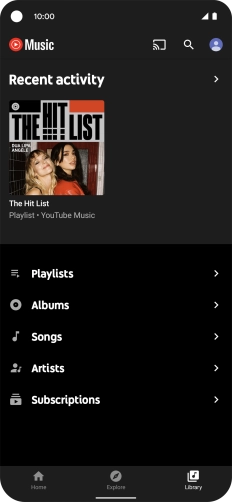 Press the required category.