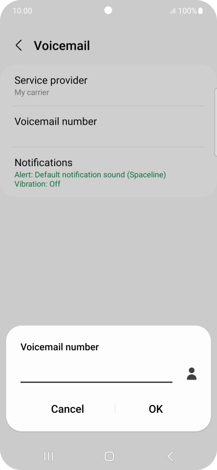 Key in +447953222222 and press OK.