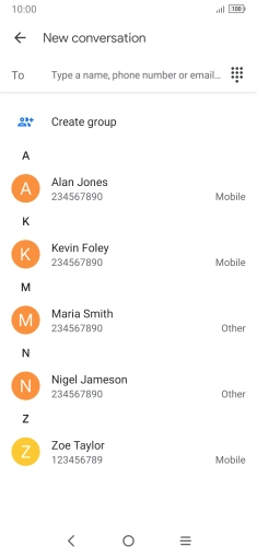 Press the field next to 