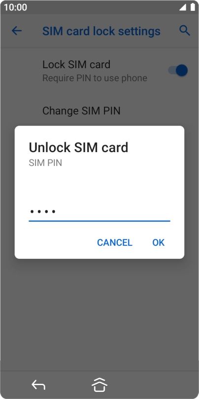 Key in your PIN and press OK. The default PIN is 1111.