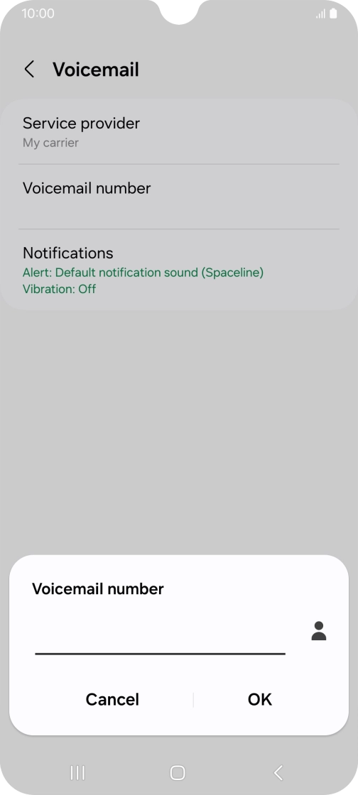 Key in +447953222222 and press OK.