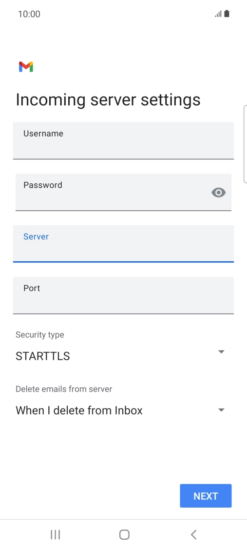 Press the field below 