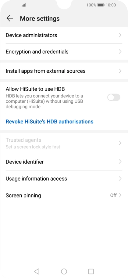 Press Encryption and credentials.