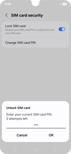 Key in your PIN and press OK. The default PIN is 1111.