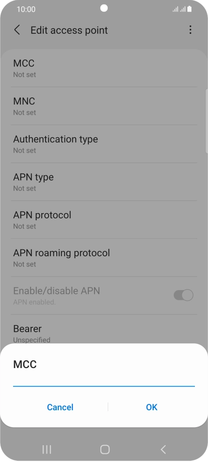 Key in 234 and press OK.