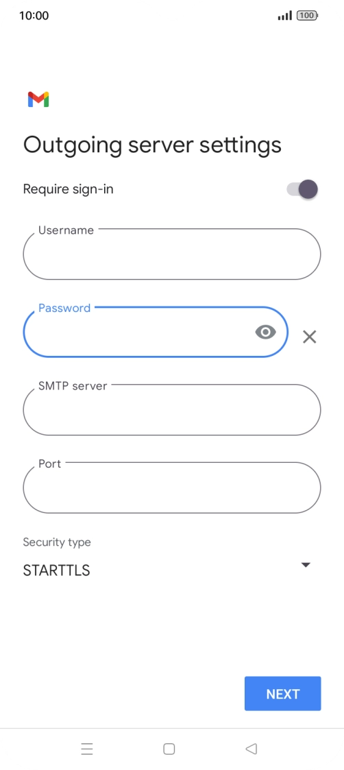 Press the field below 