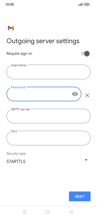 Press the field below 