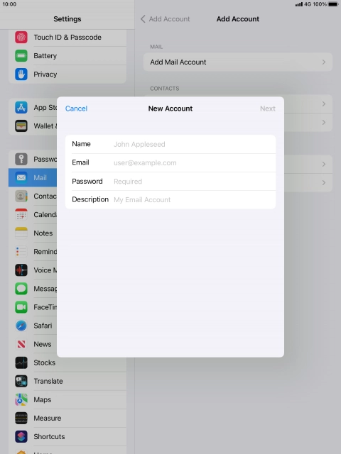 Press Name and key in the required sender name.