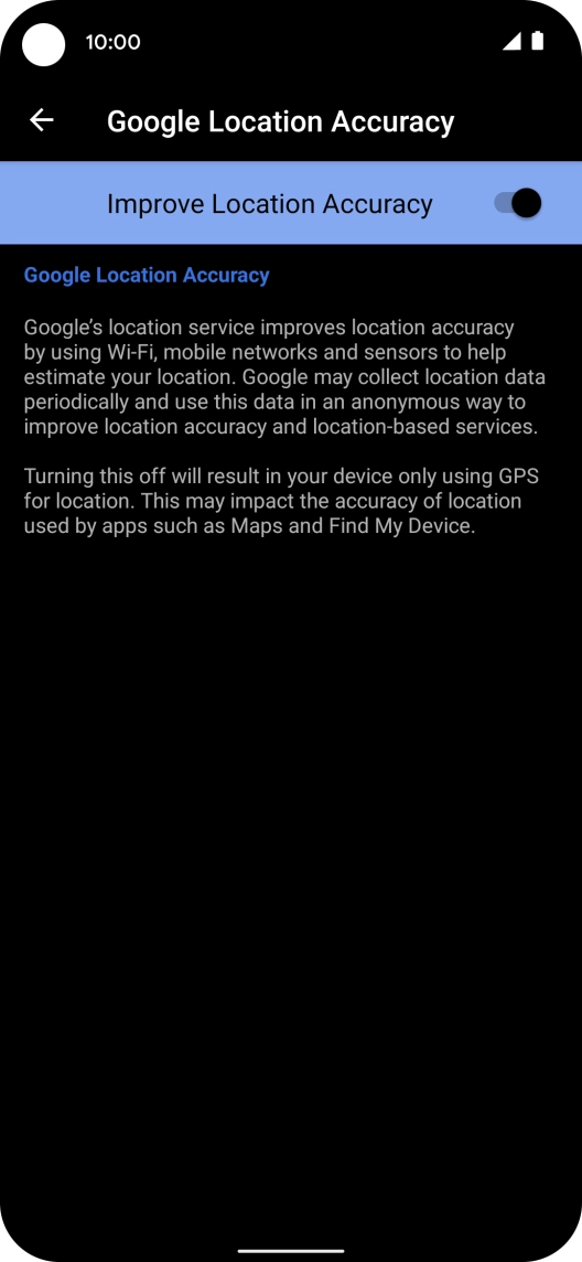 If you press the indicator next to 