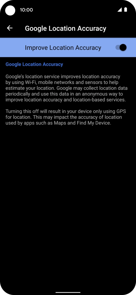 If you press the indicator next to 