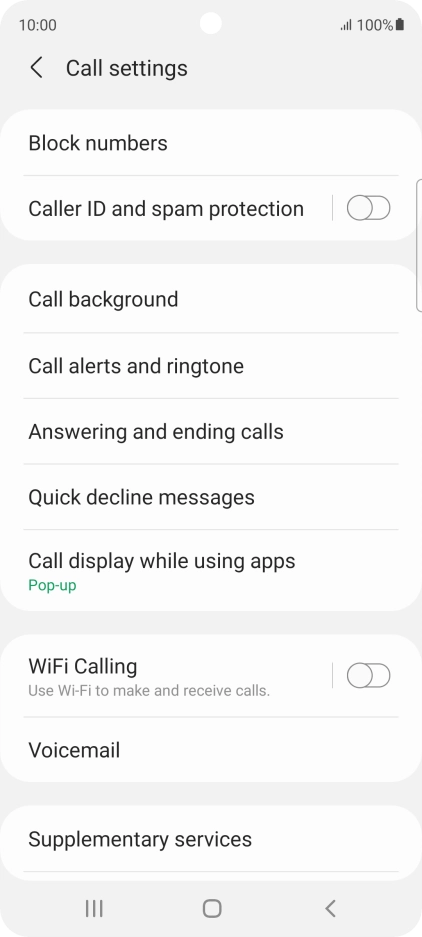 Press the indicator next to 