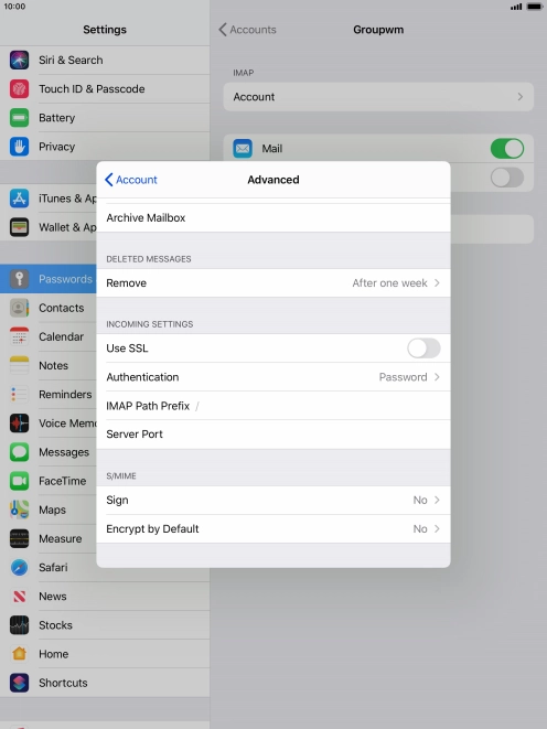 Press Authentication.