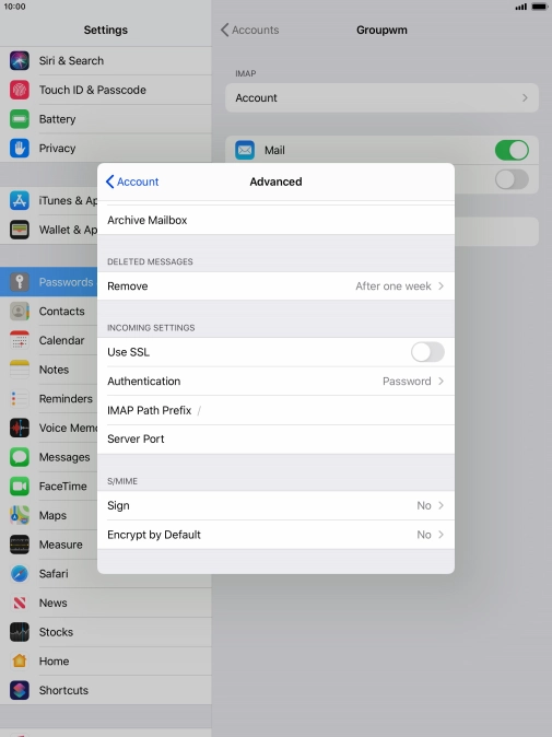 Press Authentication.