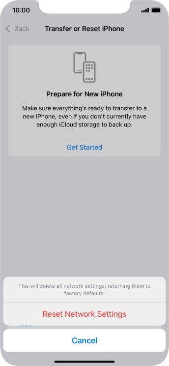 Press Reset Network Settings.