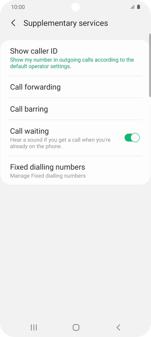 Press Fixed dialling numbers.