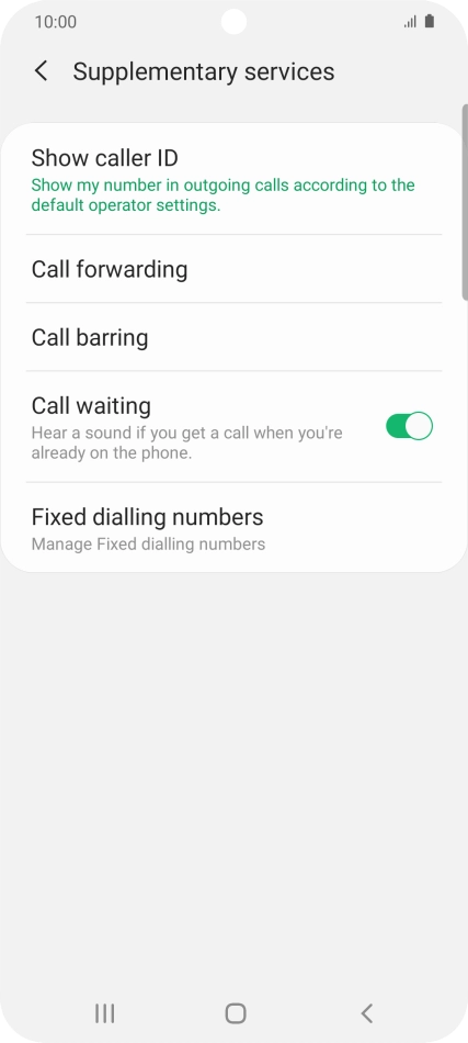Press Fixed dialling numbers.