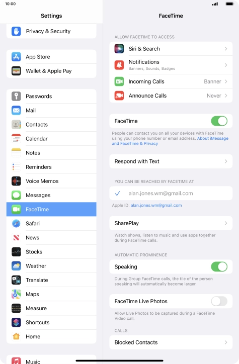 Press the indicator next to 