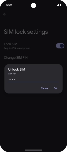 Key in your PIN and press OK. The default PIN is 1111.