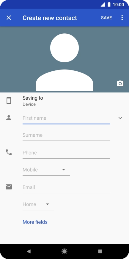 Press First name and key in the required first name.