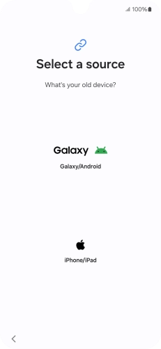 Press the required setting and follow the instructions on the screen to transfer the content from another phone.
