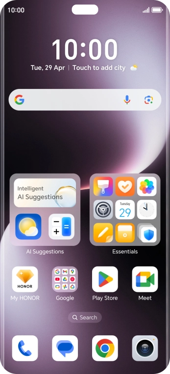 Slide your finger downwards starting from the top right side of the screen.