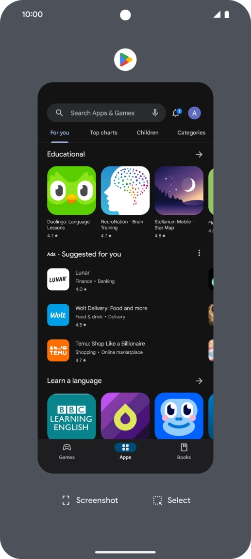To end one running application, slide your finger upwards on the required application.