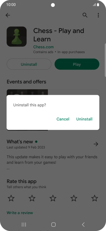 Press Uninstall.