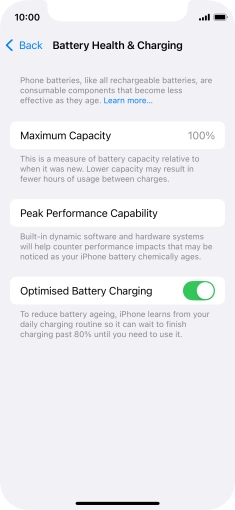 Press the indicator next to 